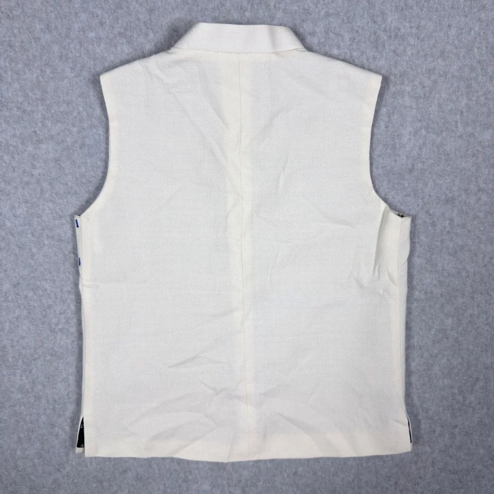 Khaadi Boys Off White Embroidered Cotton Waist Coat Vest 4-5Y